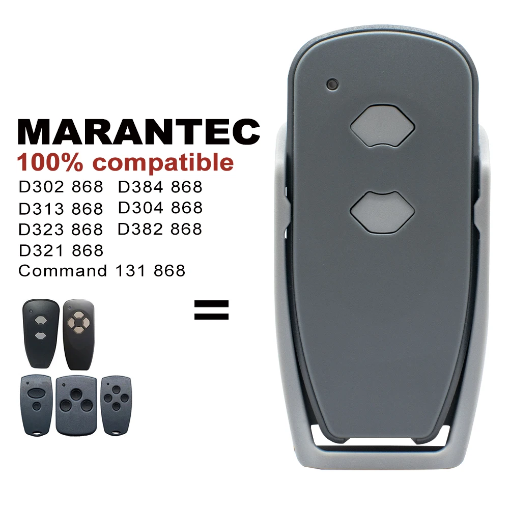 

868MHz Marantec Digital D382 D384 D304 D302 D313 D321 D323 Garage Door Remote Control MARANTEC 868.35 Replicator for Gate Opener