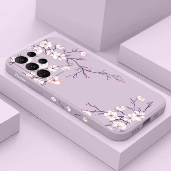 Funda de teléfono Plum Blossom para Samsung Galaxy S25 S24 S23 S22 S21 S20 S10 S10E Ultra Plus FE Note 20 Ultra 10 Plus