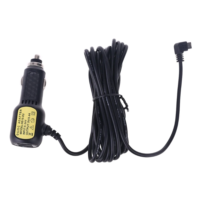 Charging Power Cable USB Car Vehicle Power Adapter Cord for GPS DVR