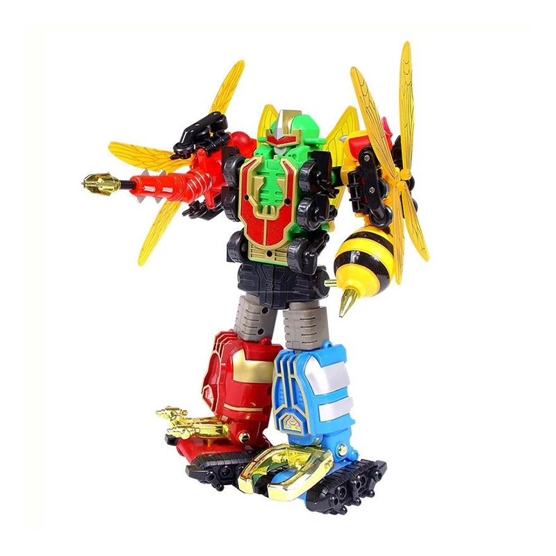 التحول الجديد 5 في 1 مزيج الحشرات البلاستيكية نموذج اللعب أنيمي عمل الشكل روبوت اللعب البلاستيكية أفضل هدية طفل رضيع #5