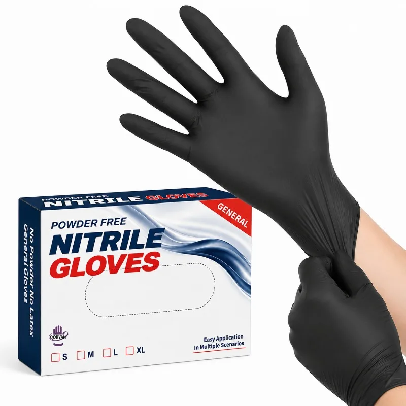 50/100PCS Black Disposable Nitrile Gloves Soft Multi-Use Gloves for Pet Care Kitchen Hairdressing Cleaning Daily Tasks