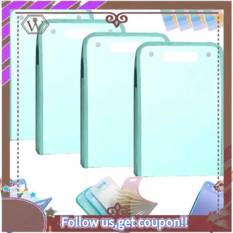 Carpeta impermeable extendida ABBG-4PCS, administrador de archivos Vertical con asa, carpetas de oficina portátiles multipáginas A4 de 13 bolsillos