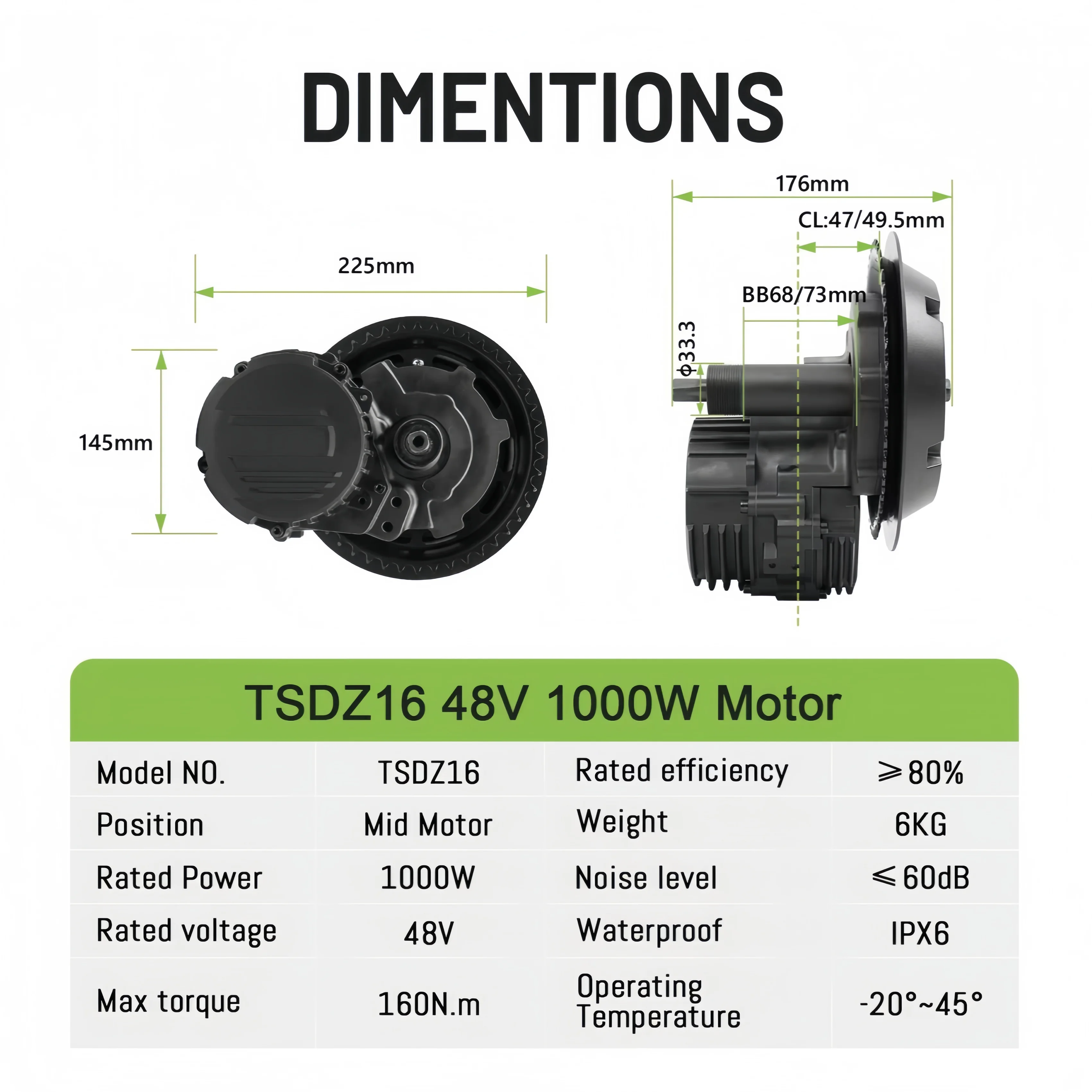 TongSheng TSDZ16 48 فولت 1000  - مراجعة Mid Drive Conversion Kit 1000W وسعره