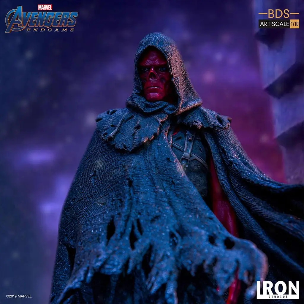 Stock Iron Studios 1/10 Avengers 4 Red Skull Statue Model Toy Marvel Super Villain Character Red Skull Figurine Collect Gift