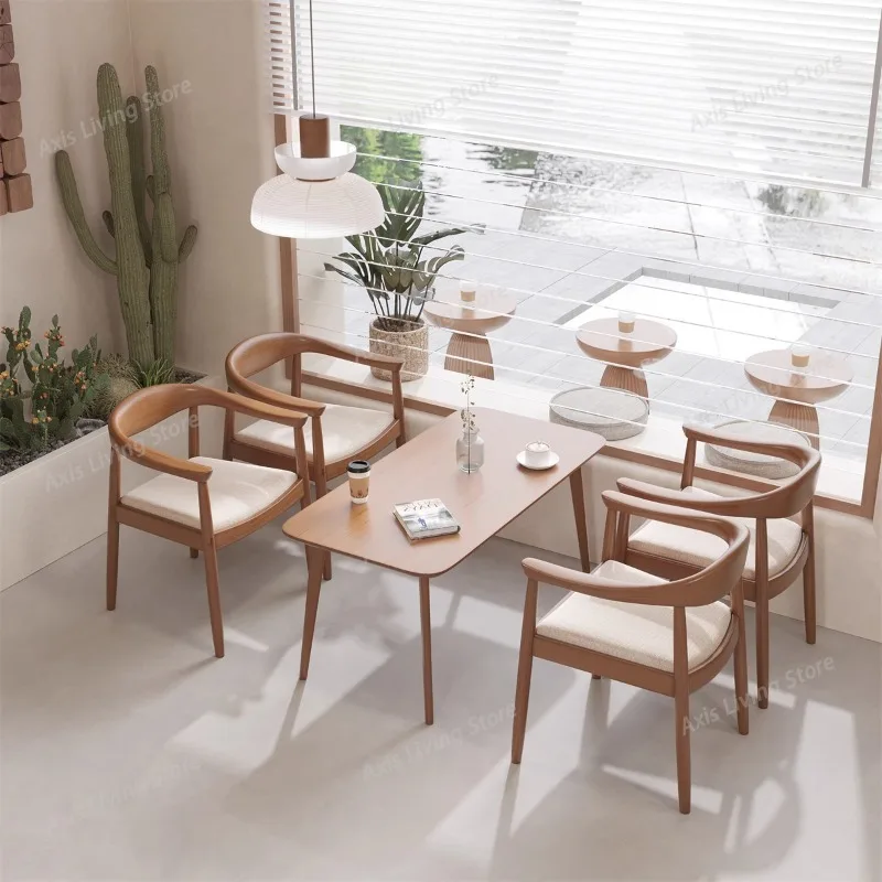 

Japanese Wooden Sofa Side Table Nordic Creative Casual Restaurant Coffee Table Coffee Shop Milk Tea Store Café Furniture