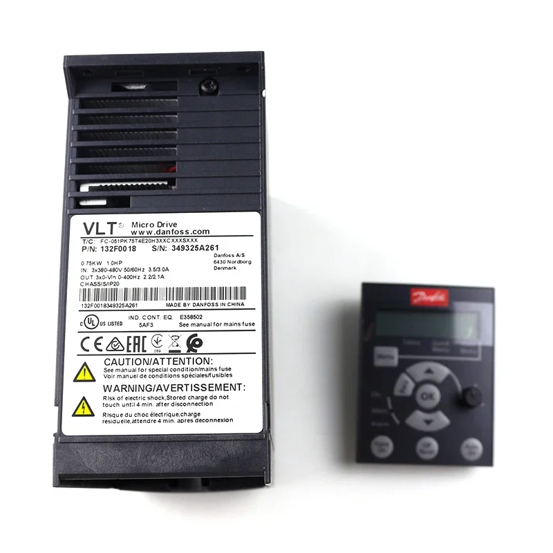 Onduleur Triphasé 132F0018, 0.75kw vfd, 380-480V FC51