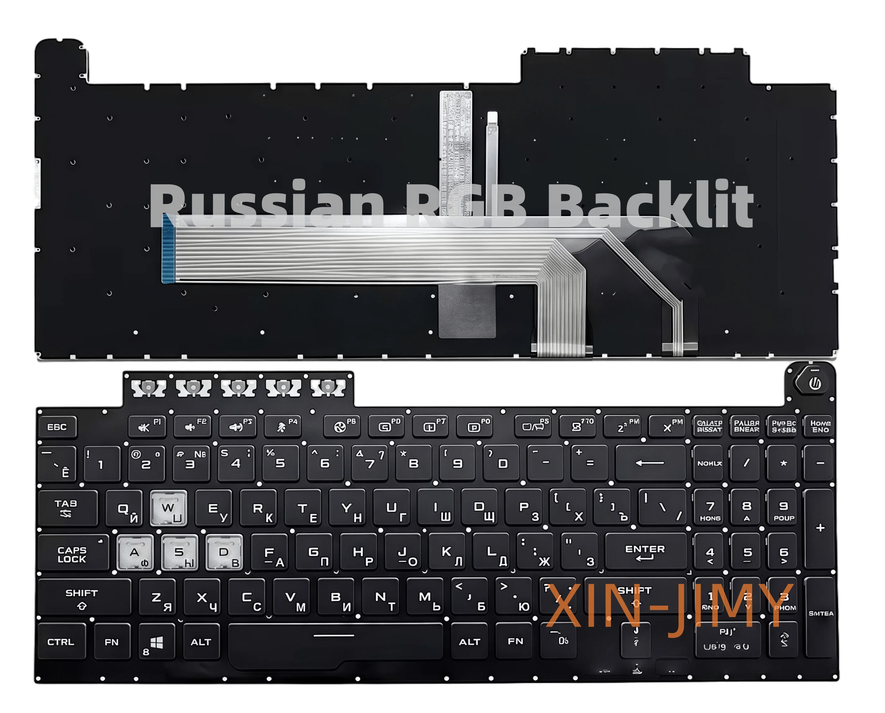 

Русская клавиатура с RGB-подсветкой для ноутбука ASUS FX706 FX706U FX706II FX706LI FX706HC FX706HCB FX706HE FA706 FA706IH FA706II