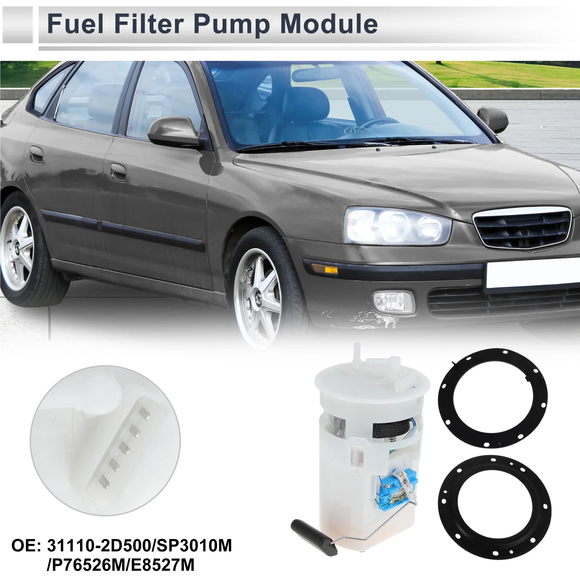 

X Autohaux Electric Fuel Pump Assembly for Hyundai Elantra 2001 2002 2003 L4 2.0L Fuel Filter Pump Module No.311102D500