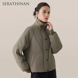 K2608X High quality women's clothing luxury brand coats stand-up collar cotton padded clothing down jackets
