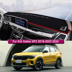 Car Styling For KIA Seltos SP2 2019-2023 2024 Car Dashboard Protective Mat Shade Cushion Pad Rose Carpet Mat Cover Accessories