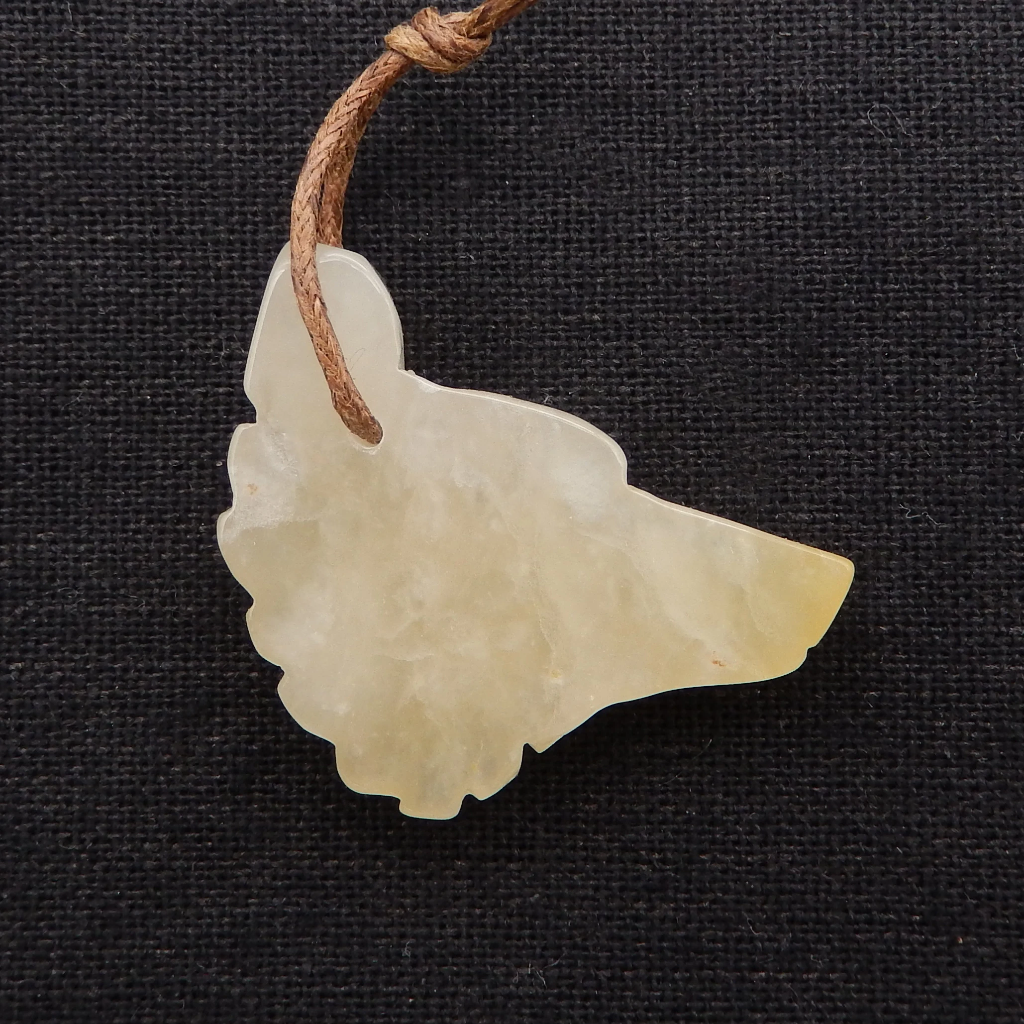 Natural Fashion Yellow Opal Carved  Wolf Head Pendant Bead Popular Jewelry,Jewelry accessories Charms Necklace