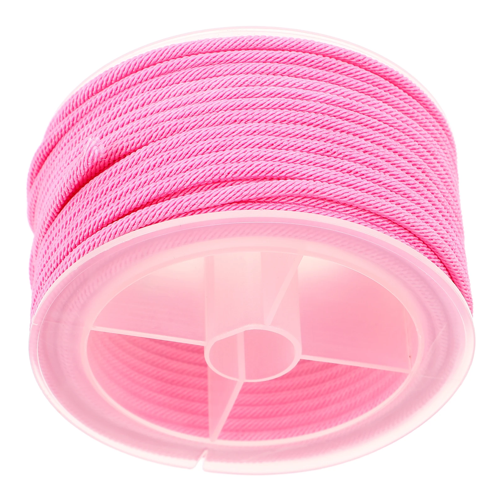 

2Mm Pink Nylon Braided Beading String Jewelry Making Thread Macrame Lanyard Bracelet Ornament Craft Rope 1 Roll Soft Durable