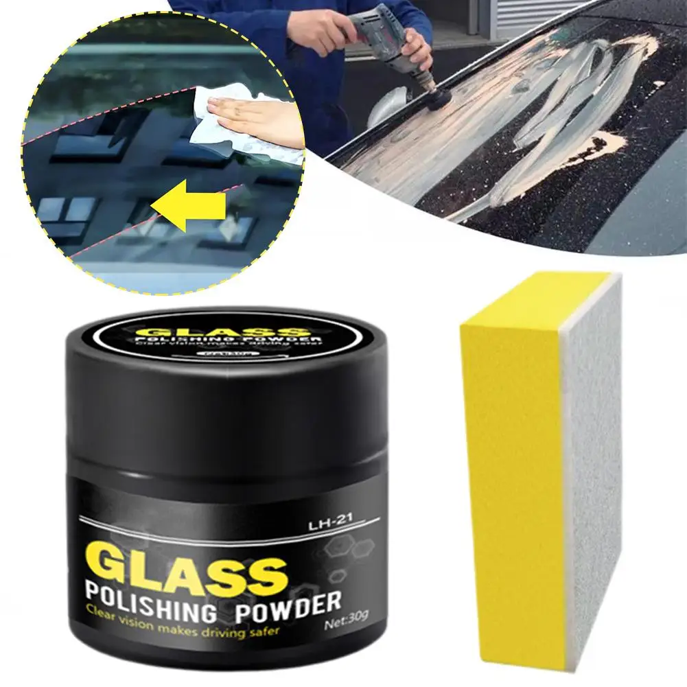 30g Glass Polish Cerium Oxide Powder Car Window Polishing Remover Composite Mirrors Repair Oil Tool Glass Rare Film Powder S0K9