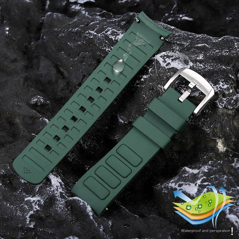 Cinturino curvo adatto per Mido M049 catena dell'orologio helmsman serie TV M049526A accessorio per cinturino in gomma a sgancio rapido 22mm