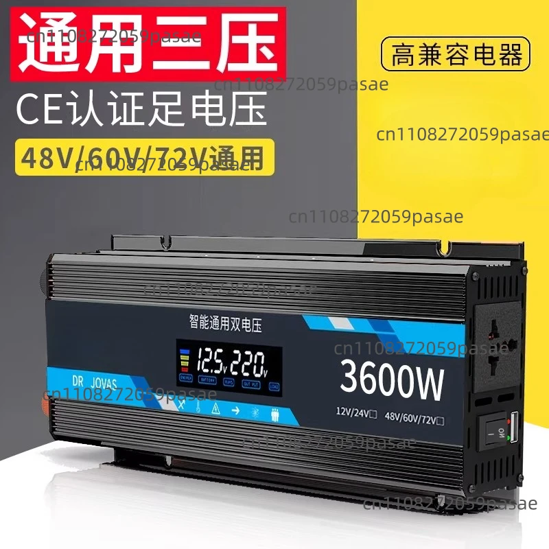 

Pure Sine Wave Inverter Car Power Converter 12V/24V/48V/60V/72V To 220V Truck Power Inverter