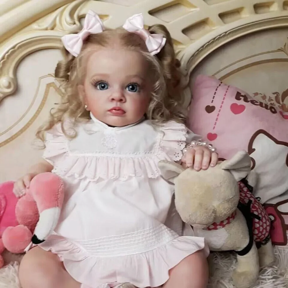 

60CM Reborn Baby Doll Tutti Realistic Princess Toddler Girl with Genesis Paint 3D Skin Multiple Layers Painting Visible Veins