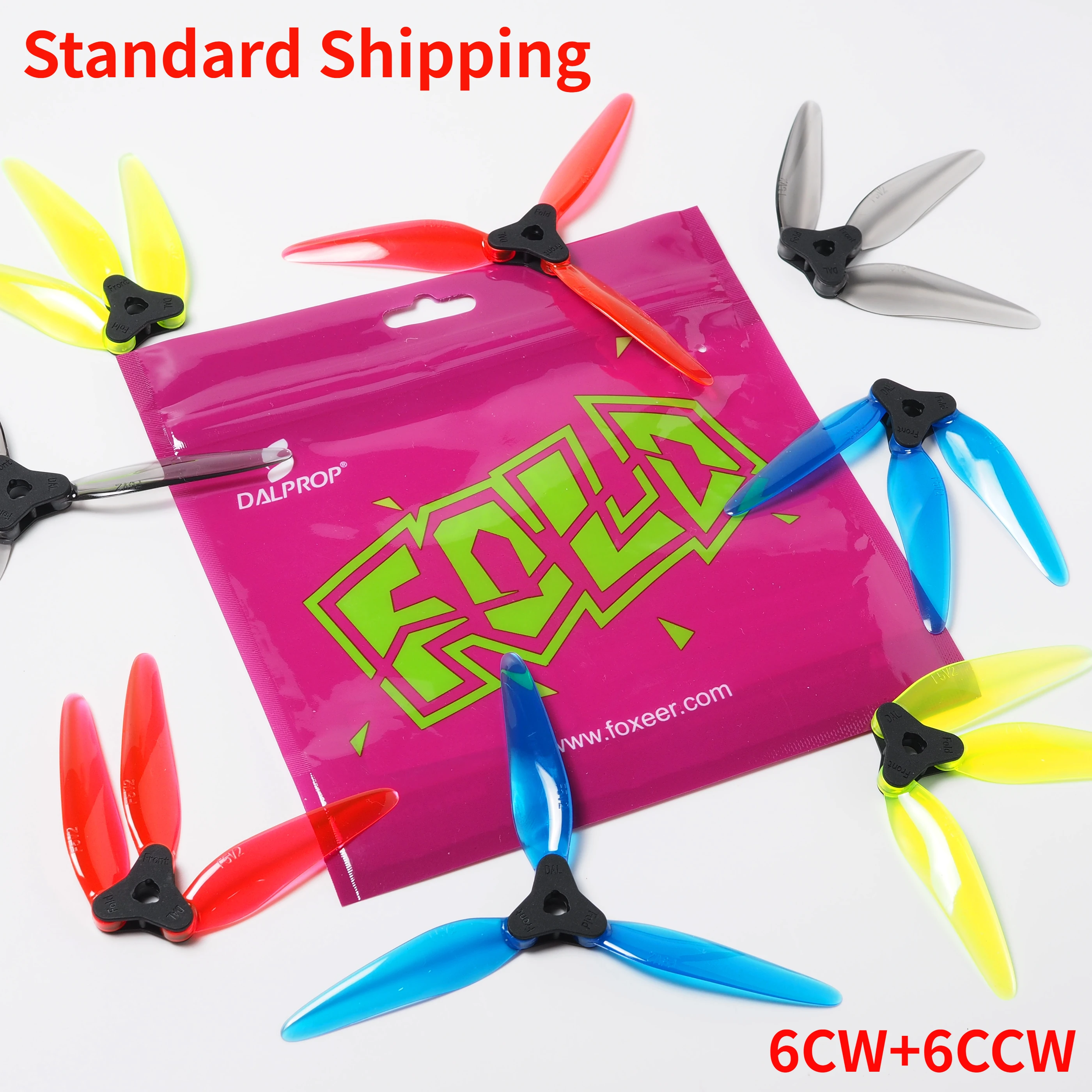 

6Pairs(6CW+6CCW) DALPROP Fold 2 F5 5147 5.1X4.75X3 3-Blade PC Folding Propeller Turtle Mode for FPV Freestyle 5inch Drones