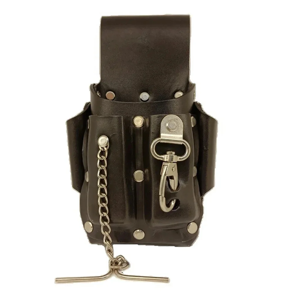 Vintage Faux Leather Electrician Tool Belt With Pouch, Handmade Design With Tape Hook, Tool Storage Bag Mens Gift
