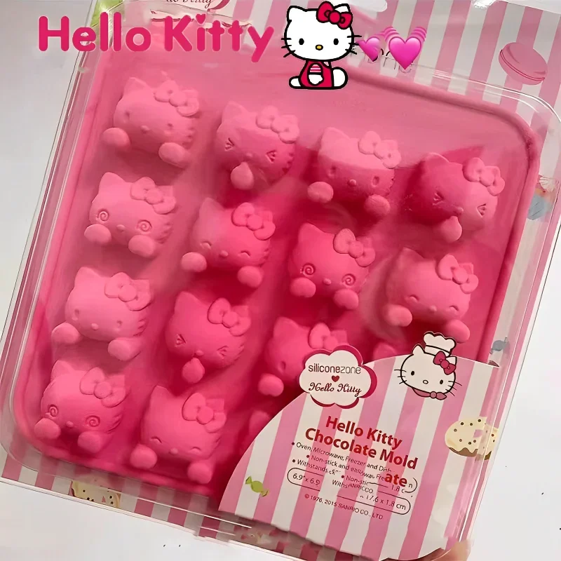 

Новое Аниме Kawaii Sanrio, Hello Kitty DIY Ice Tray Girl, летний мультяшный домашний Многофункциональный мороженое-желе Cute формочка со смайликами