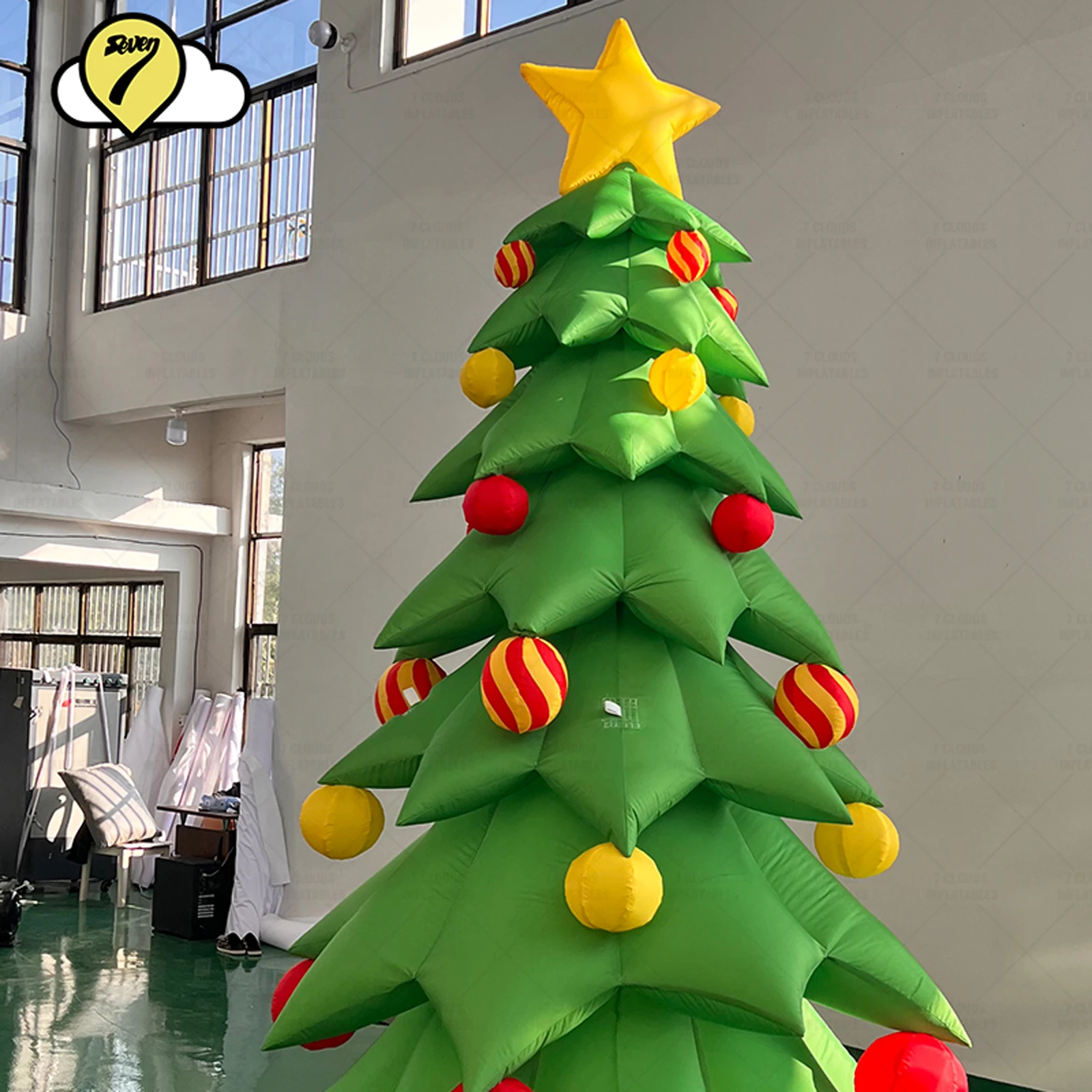 2025 4M/6M/8M de alto nuevo diseño gigante Navidad inflable árbol de Navidad luces LED impermeable disfraz vacaciones decoraciones al aire libre