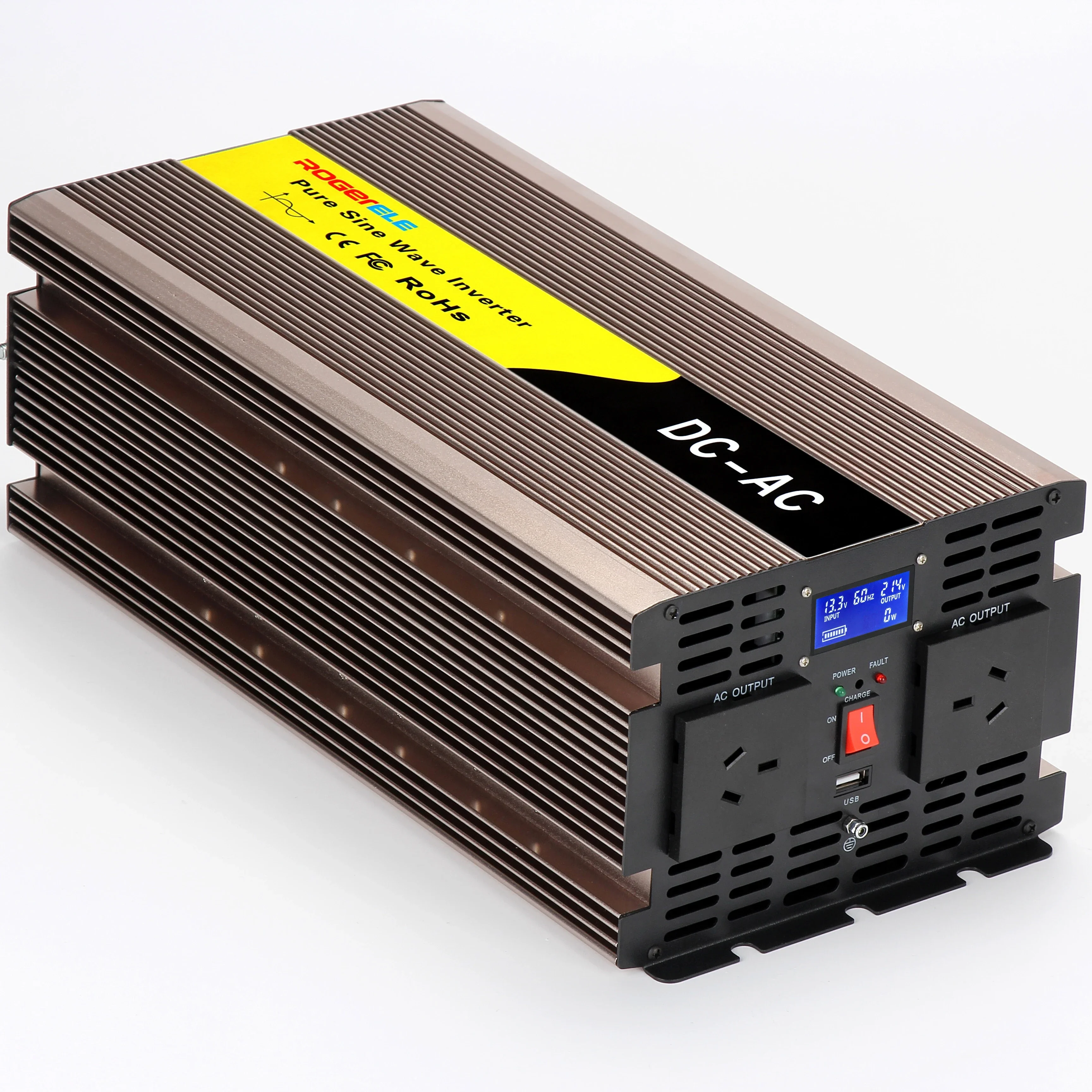 3000 Watt full power pure sine wave inverter off-grid system with dual display soft start car power inverter