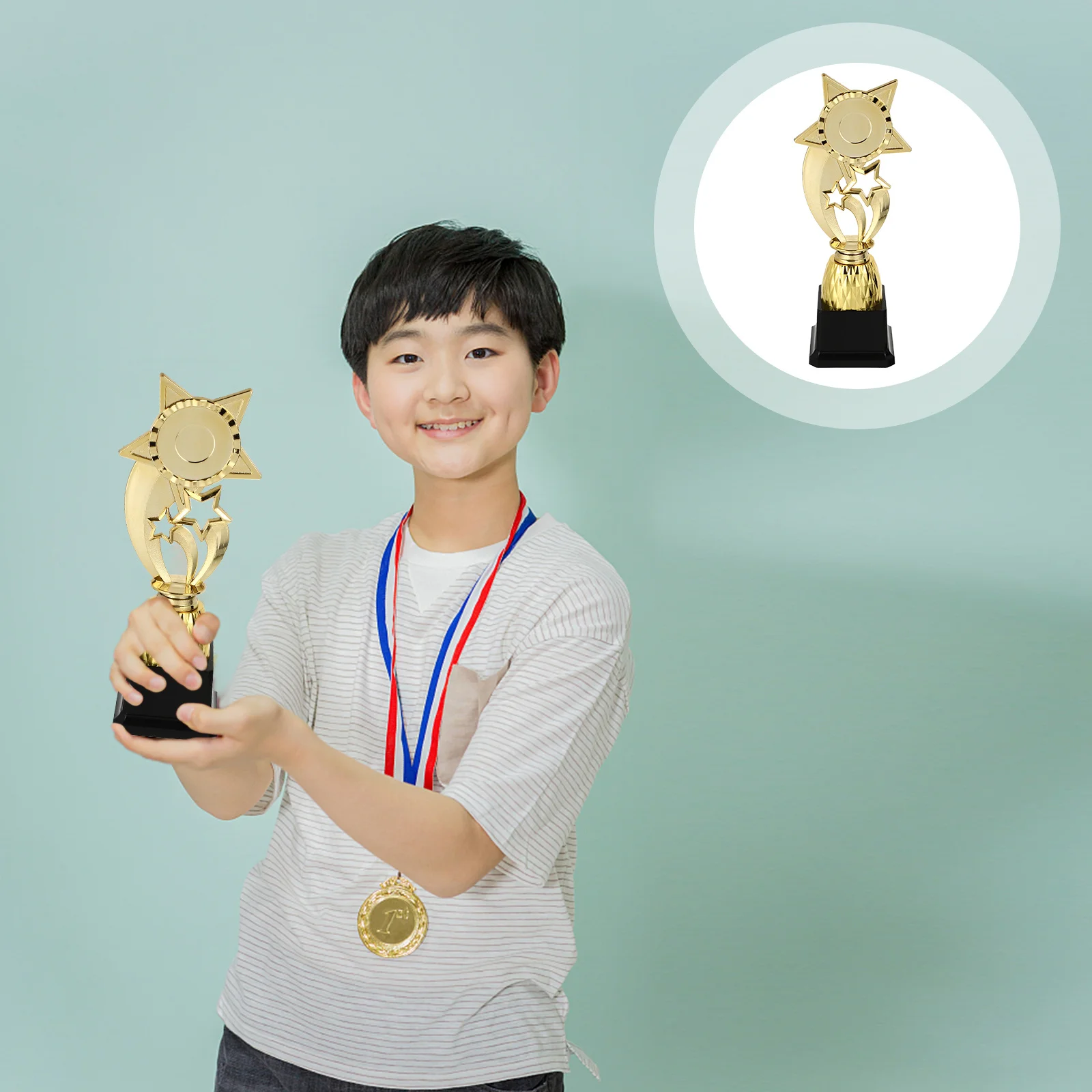 

Plastic Children Trophy Delicate Competition Award Desktop Decorative Star Trophy Reward Accessory Kids Prize Supply