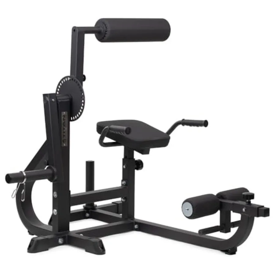 

Тренажер Titan Fitness для разгибания и сгибания спины сидя, для домашнего спортзала, с нагрузкой от дисков, грузоподъемность 220 фунтов, черная стальная рама, для тренировки кора и нижней части спины