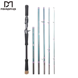 Fishingfans XH 2Sections FUJI O guide 7' - 7'6'' 30T Carbon fishing 20KG 6 sections casting snakehead fishing rod