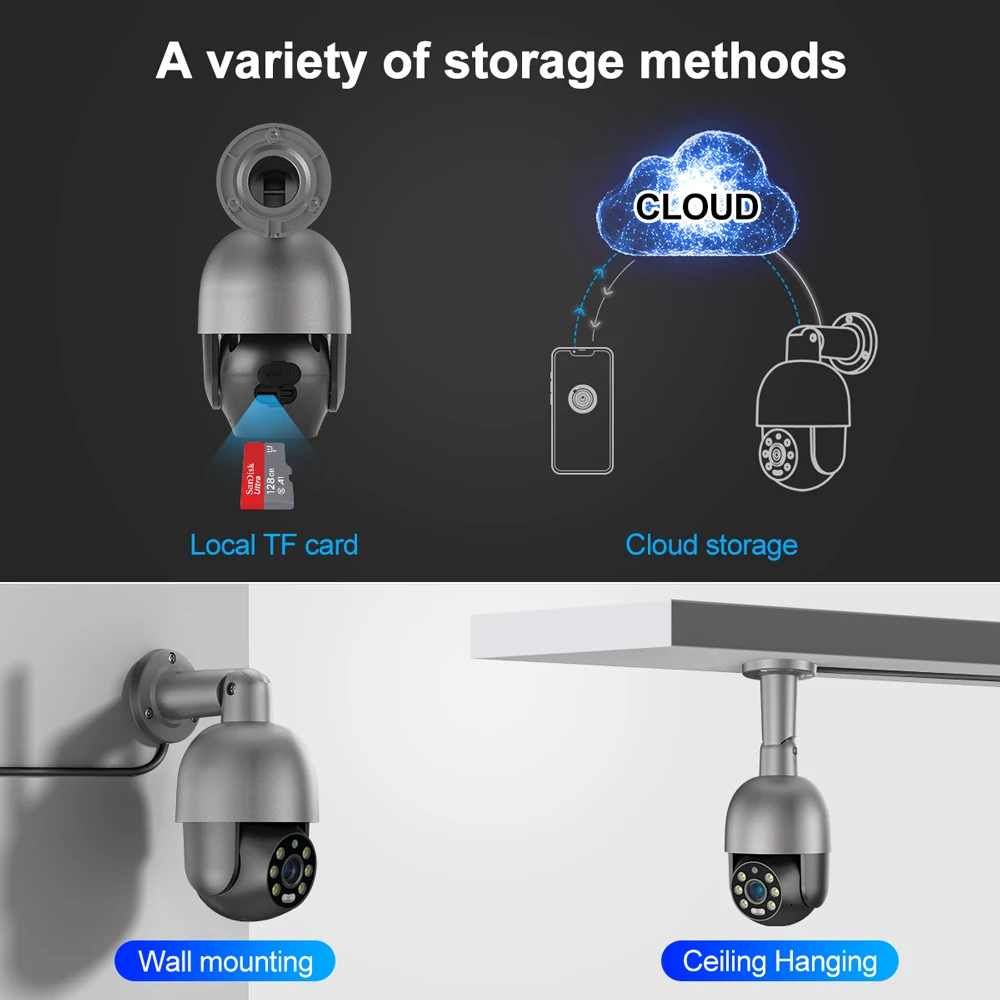 Techage UHD 8CH 5MP 8MP 4K PTZ POE
