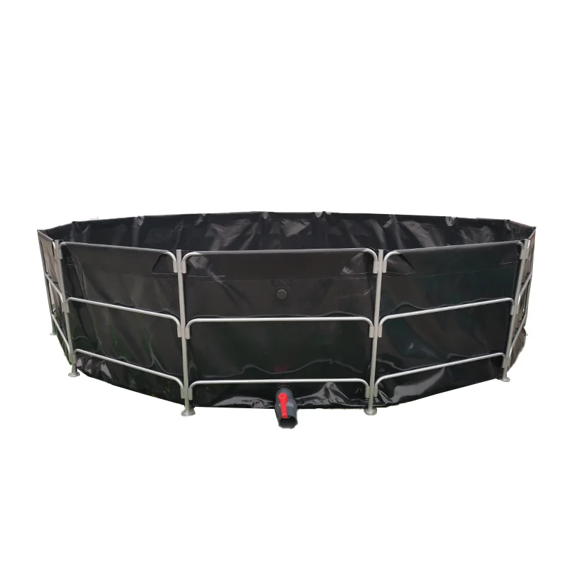 Multifunctional galvanized metal frame water tank PVC tarpaulin lining swimming pool fish farming equipment