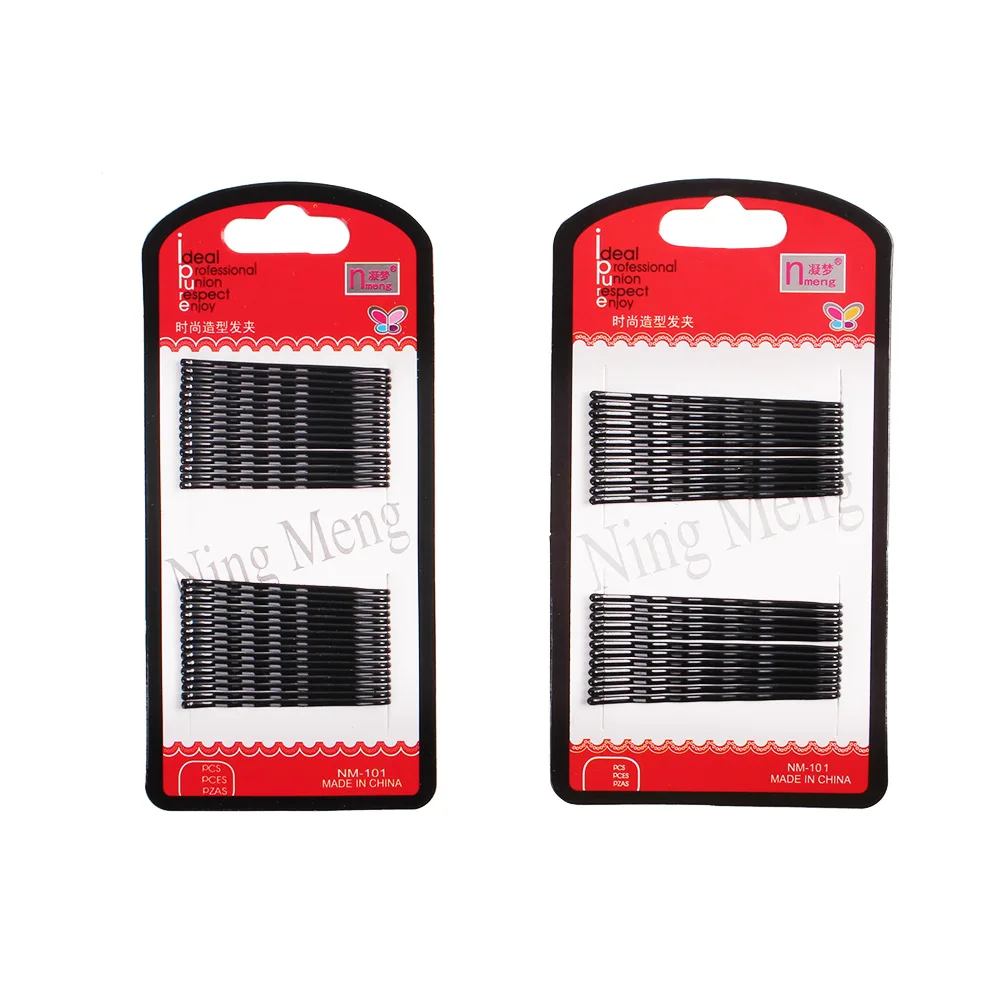 

Черные матовые заколки для волос в корейском стиле, заколки BB и плоские шпильки для причесок-пучков, не повреждающие волосы, оптом