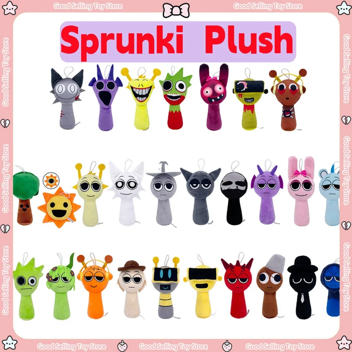 Sprunki Figura Peluche Gioco horror Giocattoli Sprunki Cartoon Morbido peluche ripiene Giocattoli per bambini Compleanno Regalo di Natale Bambole per bambini ripiene