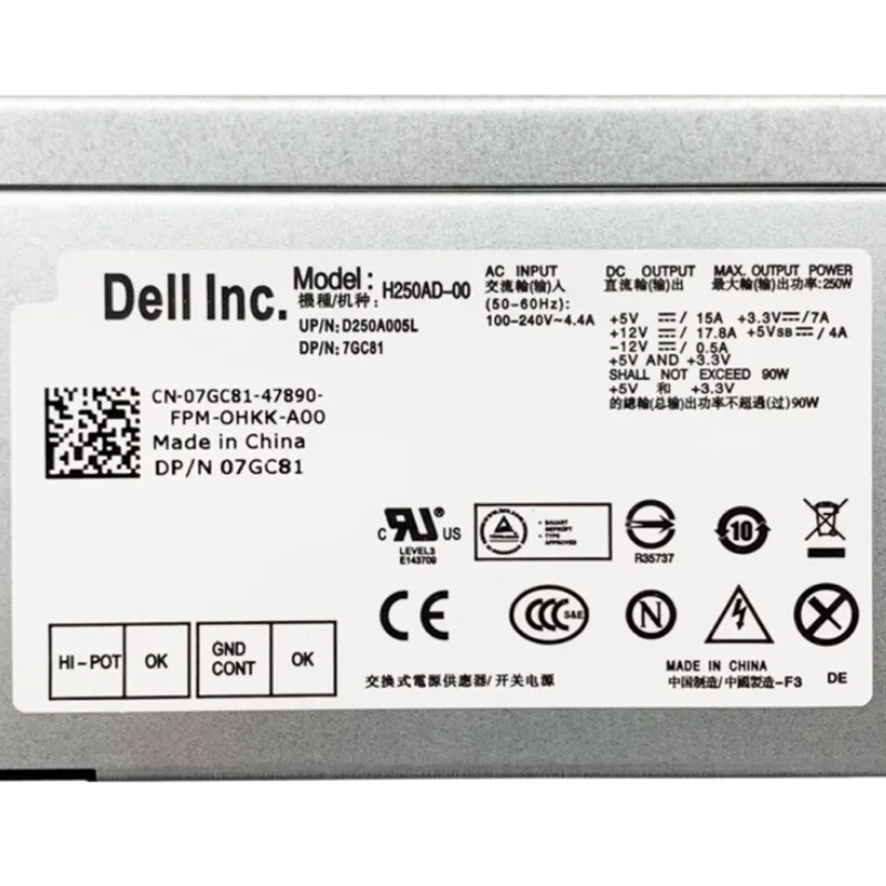 For Dell 4pin 390 790 990 D250AD-00 L250PS-01 H250AD-00 250W Power Supply