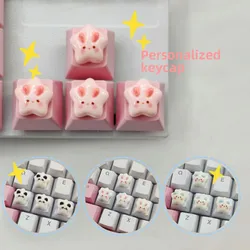 Diy Mechanical Keyboard Directional Keycaps Supplemented Key Rabbit Panda Five Pointed Star Pink Cross Axis Keycaps