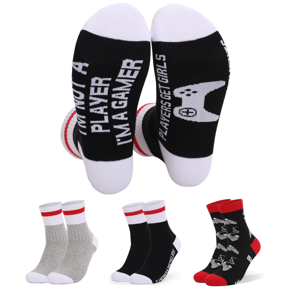 2 Pairs Men's Funny Sock Cotton Do Not Disturb Gaming Socks for Men Women Teen Boys Games Lover Gifts