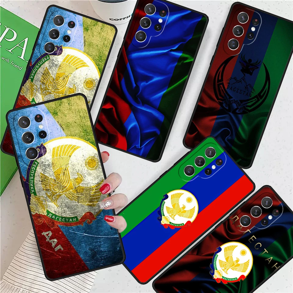 Dagestan National Flag For Samsung Galaxy S24 Ultra S21 S22 S8 S9 S10E Note 10 20 Plus FE S23 Phone case Cover Coque