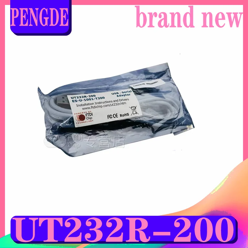 

FTDI official genuine UT232R-200 RS232 adapter cable USB serial converter DB9 connection