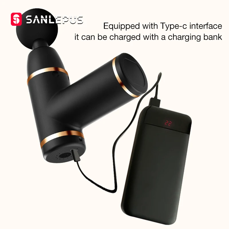 SANLEPUS المهنية تدليك بندقية جهاز مساج كهربائي عميق العضلات الرقبة الظهر مدلك لتخفيف الآلام الجسم الاسترخاء اللياقة البدنية