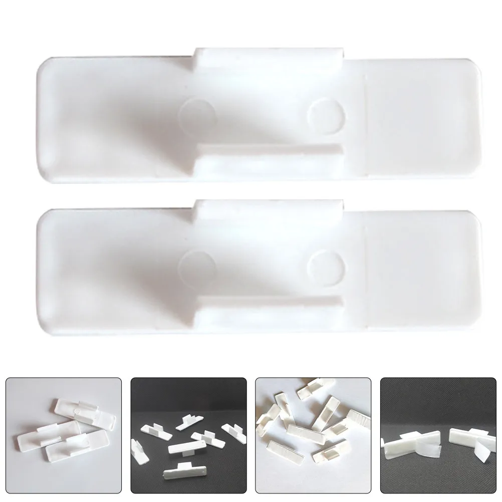 Clip porte-stylo auto-adhésif en plastique, 10 pièces, boucle à stylo polyvalente pour tableau blanc, bureau, école, usage domestique, porte-crayon en plastique