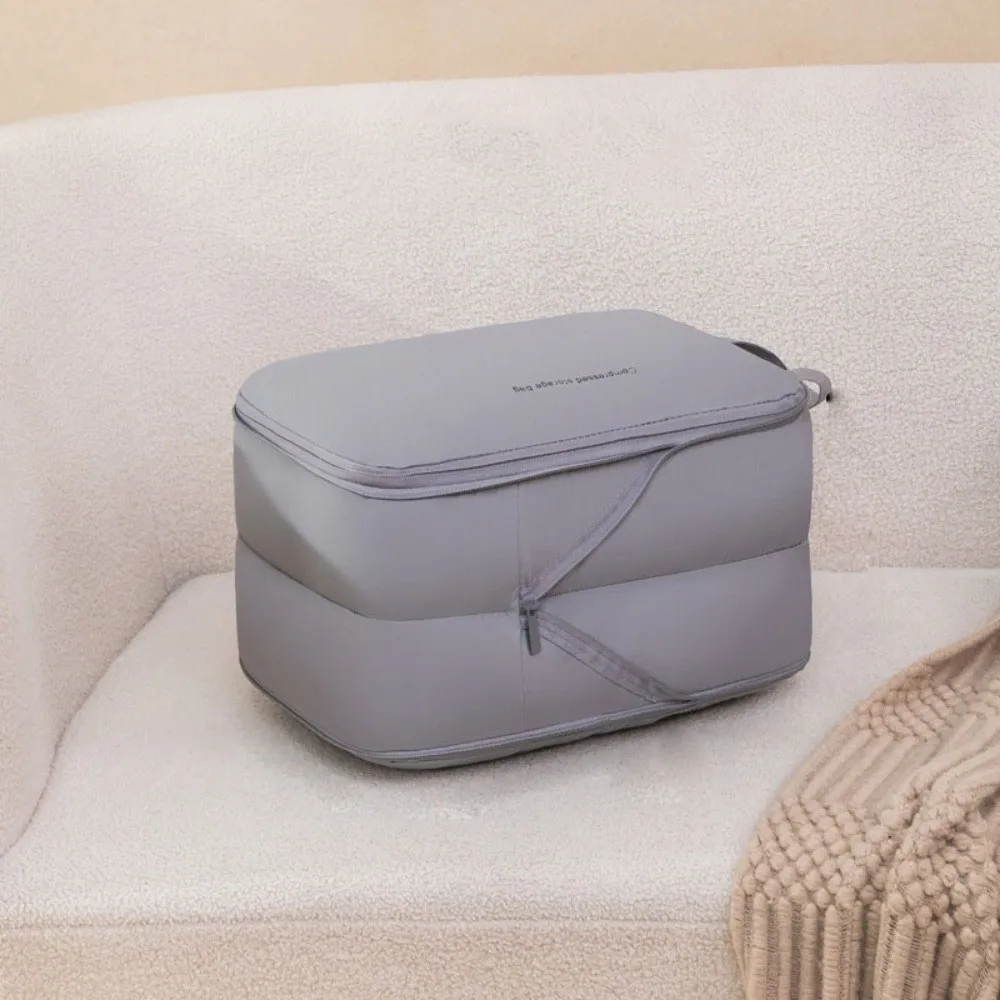 حقيبة تخزين ملابس قابلة للطي، سعة كبيرة، حقيبة تخزين سترة مضغوطة مع سحاب لتوفير المساحة، مكعب تعبئة الملابس #4