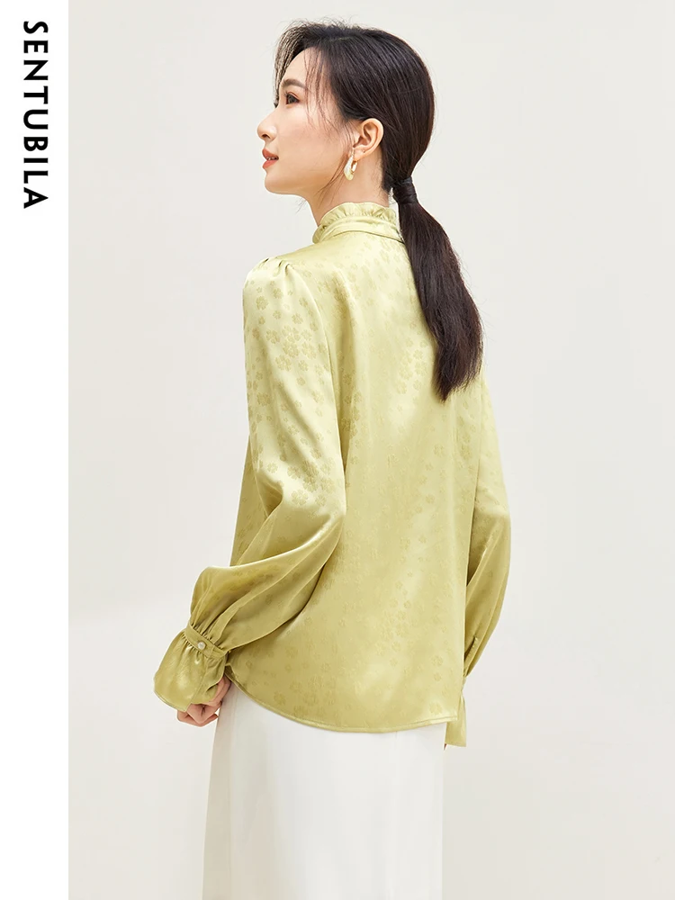 SENTUBILA Autumn Ethnic Style Tang Suit Coat Vintage Embroidery Chinese Tops Loose Blouses For Women Fashion  2024 133C50871