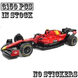 New MOC-157480 SuperSF-23 Italian GP Livery 1:8 Scale SuperRace Car Model Buiding Creators Block Bricks Toys Birthday Gifts