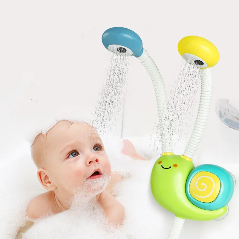 Snail Bath Toy Electric Automatic Water Pump with Hand Shower Sprinkler Bathtub Toys for Toddlers Babies Kids Girls Boys Gifts