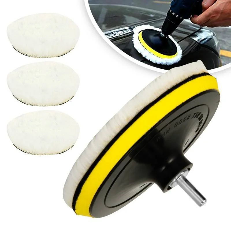 5PCS/Set 4inch Car Polishing Waxing Buffing Wheel Pad Car Polisher Kit for Auto Car Paint Care Car-styling