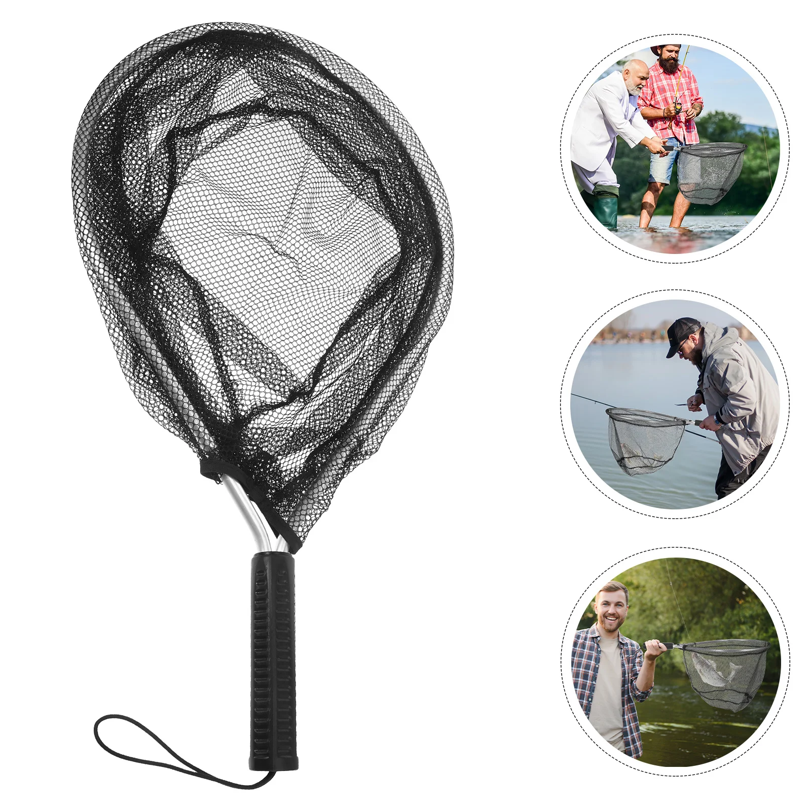 

Fishing Landing Net Large Trap Fly Fishing Basket Portable Gear for Carp Trout Lakes Rivers Boats Beginners Enthusiasts