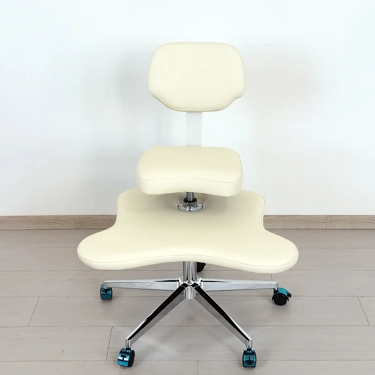Ergonomic Monkey Stool Seat with Lift Platform Cushion, Lift Kneeling & Cross-Leg Chair