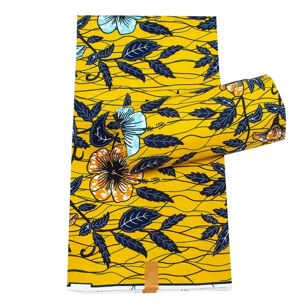 African Fabric Nigeria Polyester Ankara Fabrics Block Prints Batik High Quality Sewing Cloth FP6503