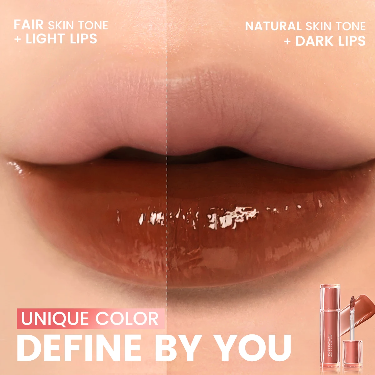 FOCALLURE 8 Colors Mirror Lip Glosses Moisturizing Long Lasting Nonstick Cup Liquid Lipstick Plumper Lip Tint Makeup Cosmetics