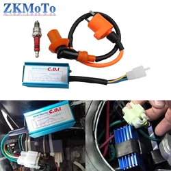 Motorcycle 5/6 Pin Ignition Coil With Racing CDI Box for GY6 50cc, 70cc, 90cc, 110cc, 125cc, 150cc 139QMB, 152QMI 157QMJ