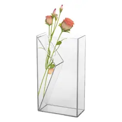 Clear Decorative Vase Floral Container Aesthetic Unique Elegant Shatter-Proof Modern Acrylic Flower Vase For Centerpieces